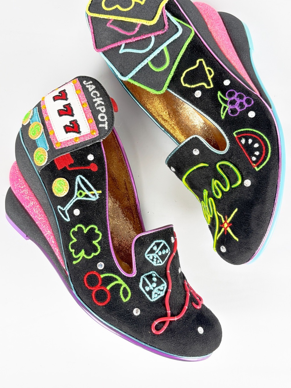 Irregular Choice x Ashbury Skies Las Vegas Light Up Flats | EU 39